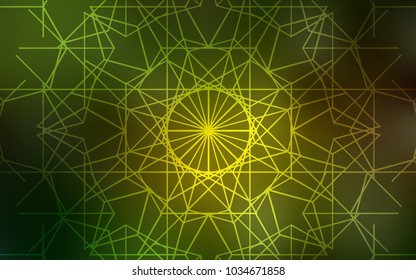 Dark Green, Yellow vector doodle bright template. Doodles created by child on blurred abstract background with gradient. Hand painted design for web, wrapping, wallpaper.