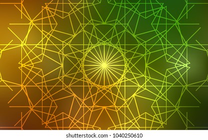Dark Green, Yellow vector doodle bright pattern. Creative illustration in blurred style with doodles made by child. The pattern can be used for wallpapers and coloring books.
