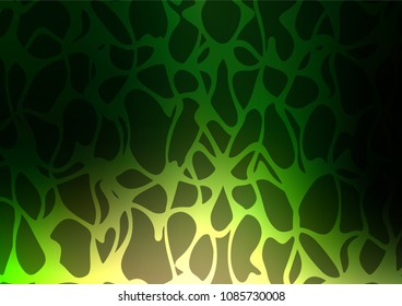 Dark Green, Yellow vector doodle blurred template. Ethnic elegant natural pattern with gradient. The pattern can be used for coloring books and pages for kids.