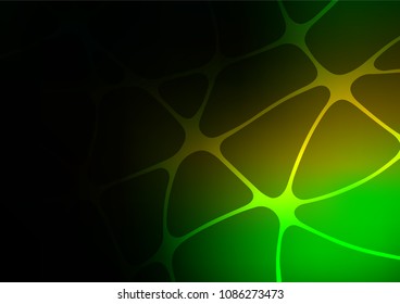 Dark Green, Yellow vector doodle blurred background. Creative illustration in blurred style with doodles and Zen tangles. Hand painted design for web, wrapping, wallpaper.