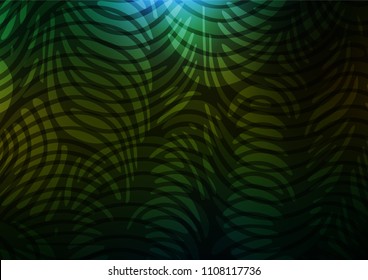 Dark Green, Yellow vector doodle blurred texture. Creative illustration in blurred style with doodles and Zen tangles. The pattern can be used for coloring books and pages for kids.