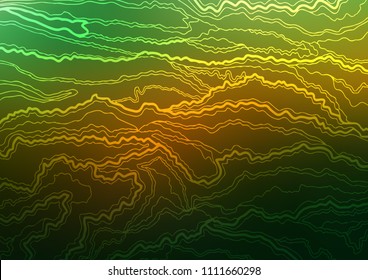 Dark Green, Yellow vector doodle blurred template. Doodles on blurred abstract background with gradient. The pattern can be used for heads of websites and designs.