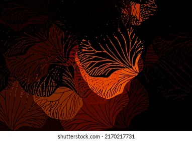 Dark Green, Yellow vector doodle pattern with leaves. Doodle illustration of leaves in Origami style with gradient. New template for your brand book.