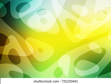 Dark Green, Yellow vector doodle blurred template. Colorful illustration in abstract style with doodles and Zen tangles. The template can be used as a background for cell phones.