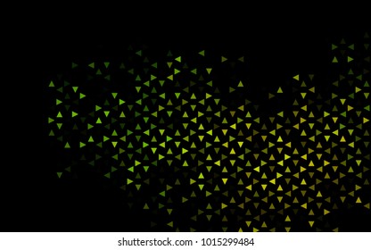 Dark Green, Yellow vector geometric simple minimalistic background, which consist of triangles on white background. Triangular pattern with gradient for your business design. 
