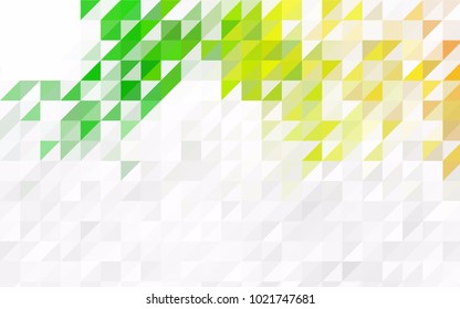 Dark Green, Yellow vector geometric simple minimalistic background, which consist of triangles on white background. Triangular pattern with gradient for your business design. 