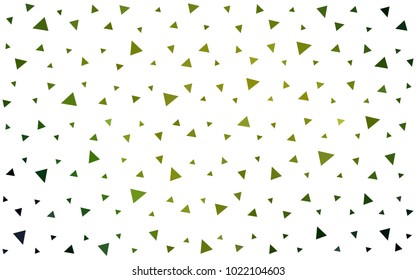 Dark Green, Yellow vector geometric simple minimalistic background, which consist of triangles on white background. Triangular pattern with gradient for your business design. 