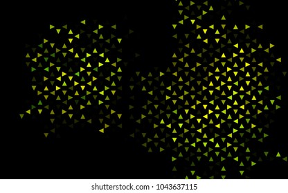 Dark Green, Yellow vector geometric simple minimalistic background, which consist of triangles on white background. Triangular pattern with gradient for your business design. 