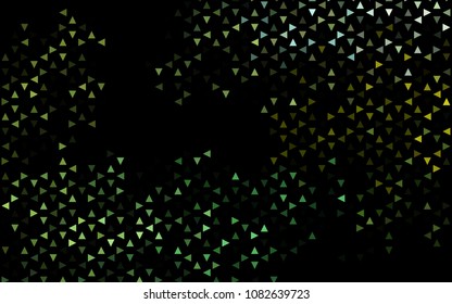 Dark Green, Yellow vector geometric simple minimalistic background, which consist of triangles on white background. Triangular pattern with gradient for your business design. 