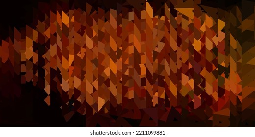 Dark green, yellow vector geometric polygonal layout. Elegant abstract illustration with gradient triangles. Background for web designers.