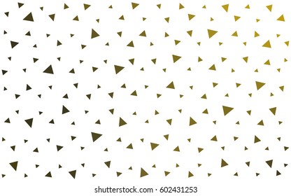 Dark Green, Yellow vector geometric simple minimalistic background, which consist of triangles on white background. Triangular pattern with gradient for your business design. 