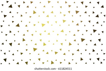 Dark Green, Yellow vector geometric simple minimalistic background, which consist of triangles on white background. Triangular pattern with gradient for your business design. 
