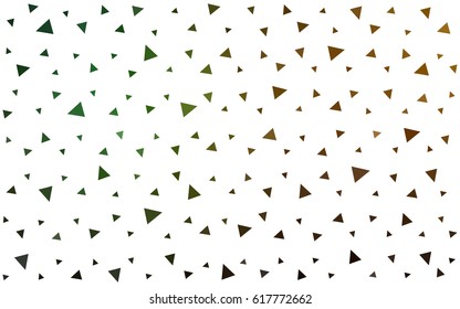 Dark Green, Yellow vector geometric simple minimalistic background, which consist of triangles on white background. Triangular pattern with gradient for your business design. 