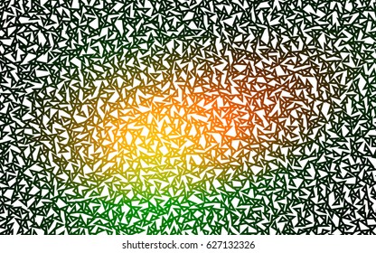 Dark Green, Yellow vector geometric simple minimalistic background, which consist of triangles on white background. Triangular pattern with gradient for your business design. 