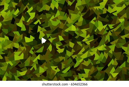 Dark Green, Yellow vector geometric simple minimalistic background, which consist of triangles on white background. Triangular pattern with gradient for your business design. 