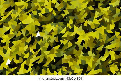 Dark Green, Yellow vector geometric simple minimalistic background, which consist of triangles on white background. Triangular pattern with gradient for your business design. 