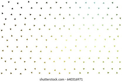 Dark Green, Yellow vector geometric simple minimalistic background, which consist of triangles on white background. Triangular pattern with gradient for your business design. 
