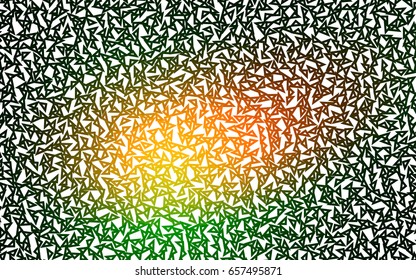 Dark Green, Yellow vector geometric simple minimalistic background, which consist of triangles on white background. Triangular pattern with gradient for your business design. 