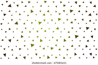 Dark Green, Yellow vector geometric simple minimalistic background, which consist of triangles on white background. Triangular pattern with gradient for your business design. 