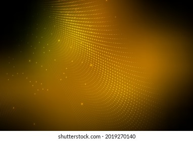 Verde oscuro, vector amarillo Glitter ilustración abstracta con gotas borrosas de lluvia. Ilustración abstracta moderna con gotas de agua coloridas. Diseño moderno para una tarjeta de visita.