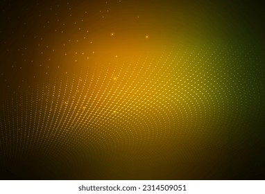 Dark Green, Yellow vector Glitter abstract illustration with blurred drops of rain. Modern abstract illustration with colorful water drops. Wallpaper for a cell phone.