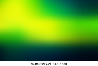 Dark Green, Yellow vector glossy abstract backdrop. Colorful abstract illustration with gradient. Elegant background for a brand book.
