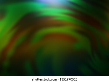 Dark Green, Yellow vector glossy bokeh pattern. An elegant bright illustration with gradient. The template can be used for your brand book.