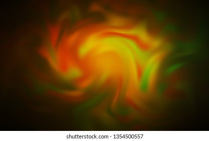 Dark Green, Yellow vector glossy abstract backdrop. Abstract colorful illustration with gradient. Blurred design for your web site.