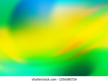Dark Green, Yellow vector glossy abstract template. Colorful illustration in abstract style with gradient. The template can be used for your brand book.