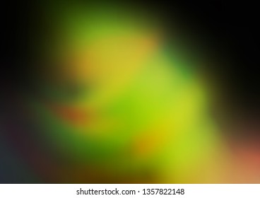 Dark Green, Yellow vector glossy abstract template. An elegant bright illustration with gradient. The template can be used for your brand book.