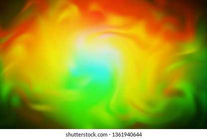 Dark Green, Yellow vector glossy abstract backdrop. New colored illustration in blur style with gradient. Completely new design for your business.