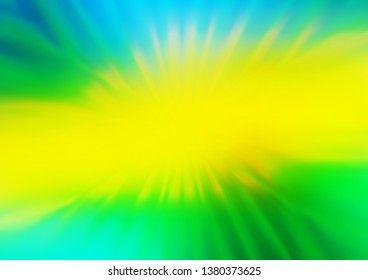 Dark Green, Yellow vector glossy bokeh pattern. Glitter abstract illustration with an elegant design. The template can be used for your brand book.