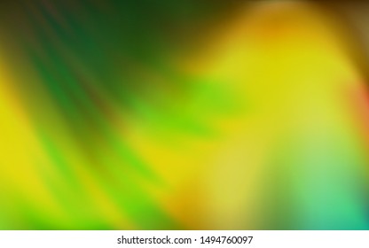 Dark Green, Yellow vector glossy abstract layout. Glitter abstract illustration with gradient design. Completely new design for your business.