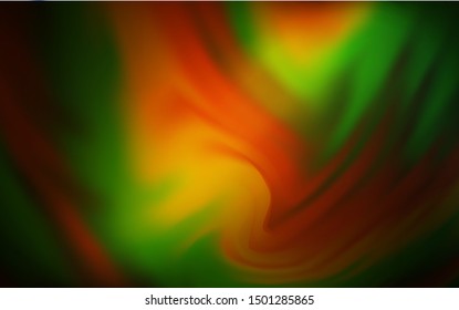 Dark Green, Yellow vector glossy abstract backdrop. Abstract colorful illustration with gradient. Smart design for your work.