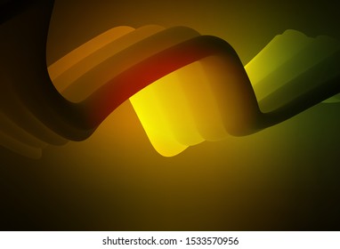 Dark Green, Yellow vector glossy abstract layout. Modern abstract illustration with gradient. The best blurred design for your business.