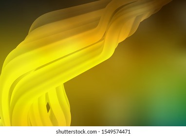 Dark Green, Yellow vector glossy abstract backdrop. Creative illustration in halftone style with gradient. Completely new design for your business.