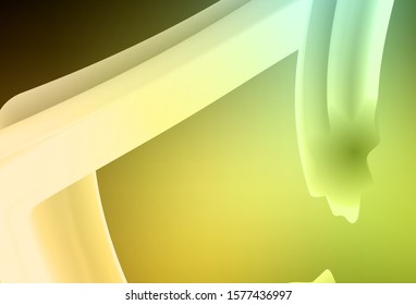Dark Green, Yellow vector glossy abstract background. New colored illustration in blur style with gradient. Smart design for your work.