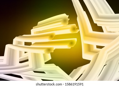 Dark Green, Yellow vector glossy abstract background. New colored illustration in blur style with gradient. Smart design for your work.