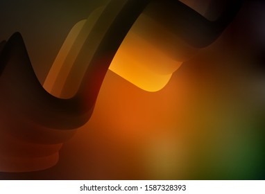 Dark Green, Yellow vector glossy abstract background. New colored illustration in blur style with gradient. Smart design for your work.