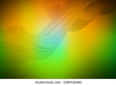 Dark Green, Yellow vector glossy abstract layout. An elegant bright illustration with gradient. New way of your design.