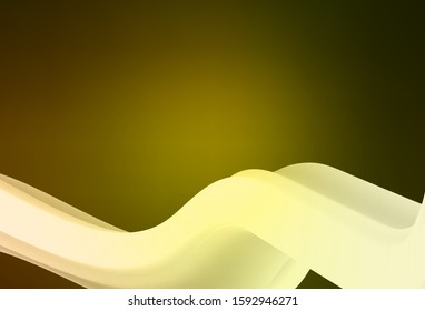 Dark Green, Yellow vector glossy abstract backdrop. Colorful abstract illustration with gradient. The best blurred design for your business.