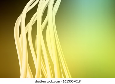 Dark Green, Yellow vector glossy abstract backdrop. Abstract colorful illustration with gradient. Completely new design for your business.