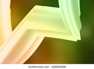 Dark Green, Yellow vector glossy abstract backdrop. Colorful abstract illustration with gradient. New style design for your brand book.