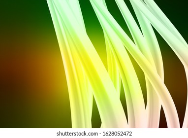 Dark Green, Yellow vector glossy abstract layout. Shining colorful illustration in smart style. The best blurred design for your business.