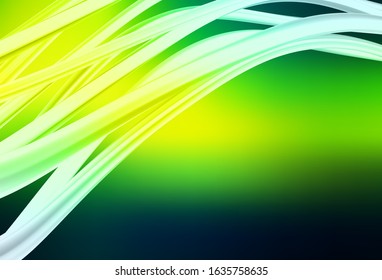 Dark Green, Yellow vector glossy abstract background. Modern abstract illustration with gradient. New way of your design.