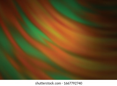 Dark Green, Yellow vector glossy abstract background. Colorful abstract illustration with gradient. Elegant background for a brand book.