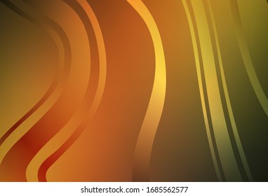Dark Green, Yellow vector glossy abstract layout. New colored illustration in blur style with gradient. New style for your business design.