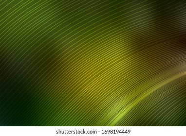Dark Green, Yellow vector glossy abstract layout. Colorful illustration in abstract style with gradient. New way of your design.