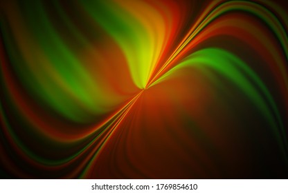 Dark Green, Yellow vector glossy abstract layout. A completely new colored illustration in blur style. Background for designs.