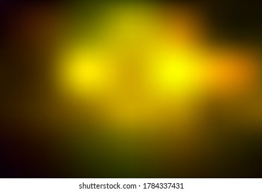Dark Green, Yellow vector glossy abstract backdrop. Abstract colorful illustration with gradient. Smart design for your work.
